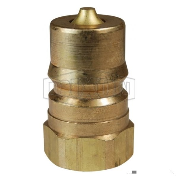 DQC H Industrial Interchange Female Plug, 3/8-19 Nominal, Female BSPP, Brass